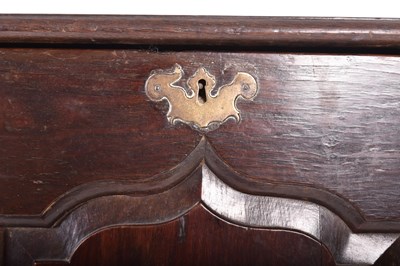 Lot 957 - LARGE 17TH CENTURY OAK MULE CHEST COFFER