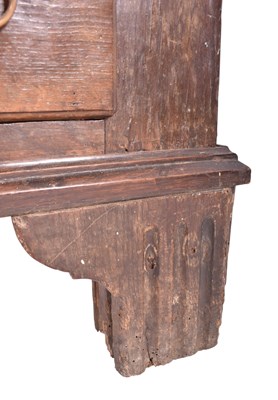 Lot 957 - LARGE 17TH CENTURY OAK MULE CHEST COFFER
