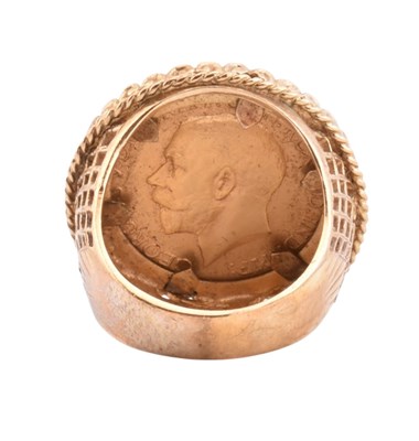 Lot 86 - HALLMARKED 9CT GOLD MOUNTED 1912 FULL SOVEREIGN RING