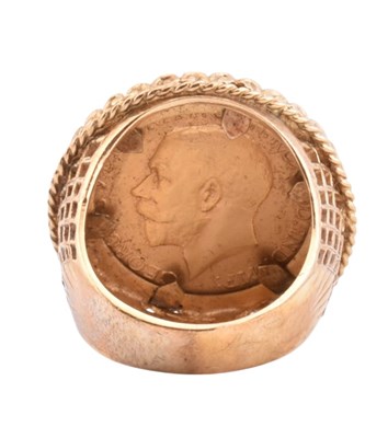 Lot 86 - HALLMARKED 9CT GOLD MOUNTED 1912 FULL SOVEREIGN RING