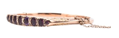 Lot 77 - EDWARDIAN HALLMARKED GEM SET BANGLE