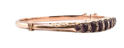 Lot 77 - EDWARDIAN HALLMARKED GEM SET BANGLE