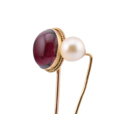Lot 96 - TWO GOLD & GEM SET STICK PINS