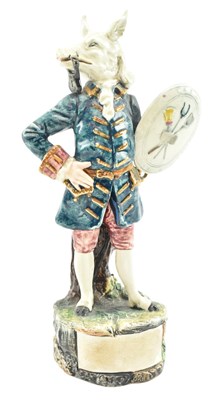 Lot 32 - AUSTRIAN 19TH CENTURY CIRCA 1880S PORCELAIN FIGURE OF 'TRUSTY SERVANT'