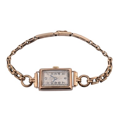 Lot 83 - HALLMARKED 9CT GOLD LADIES RECORD DRESS WATCH