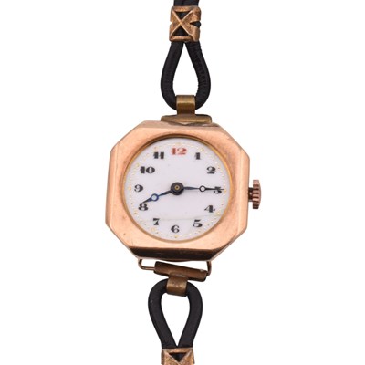 Lot 318 - EARLY 20TH CENTURY 9CT GOLD LADIES SERVICES WRISTWATCH