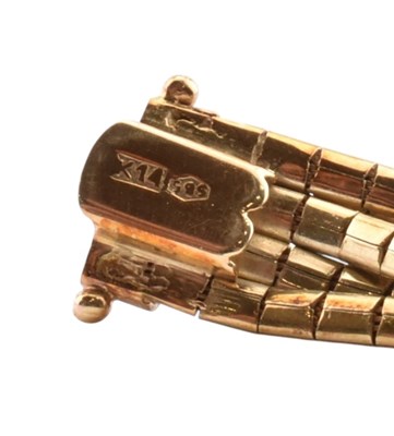 Lot 11 - 1950S 14CT GOLD SEVEN STRING BRACELET