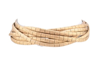 Lot 11 - 1950S 14CT GOLD SEVEN STRING BRACELET