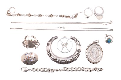 Lot 316 - COLLECTION OF SILVER, WHITE METAL & ALPACA JEWELLERY