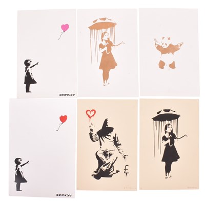 Lot 106 - DAVID HUDSON (BRITISH) AFTER BANKSY - SIX STENCILS
