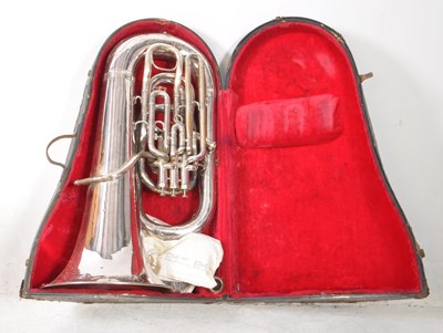 Lot 401 - BOOSEY & CO - EARLY 20TH CENTURY CASED IMPERIAL SOLBRON TUBA