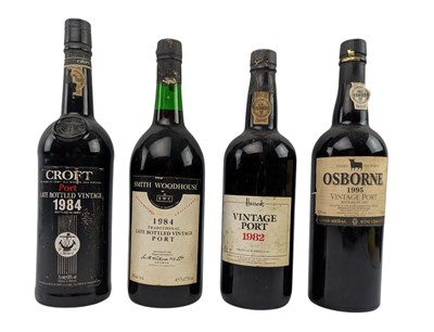 Lot 196 - FOUR VINTAGE LATE BOTTLED 20TH CENTURY PORT BOTTLES