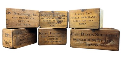 Lot 144 - COLLECTION OF FIVE MODERN ADVERTISING STORAGE CRATES