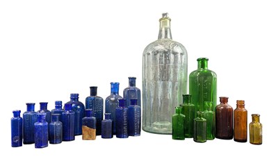 Lot 37 - COLLECTION OF 19TH & EARLY 20TH CENTURY GLASS POISON BOTTLES