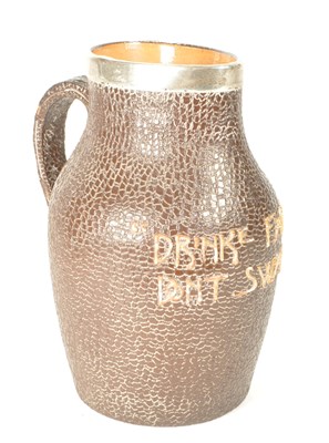 Lot 50 - LATE 19TH CENTURY ROYAL DOULTON LAMBETH BLACKJACK JUG VASE