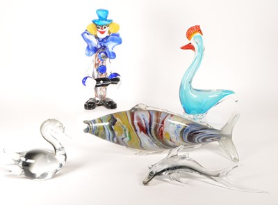 Lot 20 - COLLECTION OF 20TH CENTURY STUDIO GLASS FIGURES