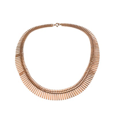 Lot 4 - 1970S HALLMARKED 9CT GOLD COLLAR FRINGE NECKLACE