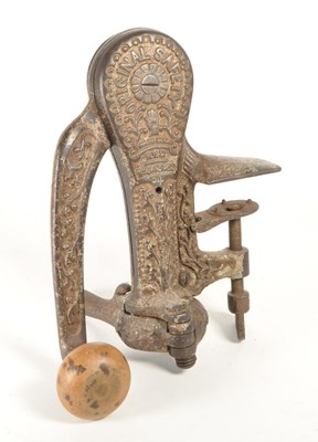 Lot 224 - EARLY 20TH CENTURY ORIGINAL SAFETY CAST IRON CORKSCREW