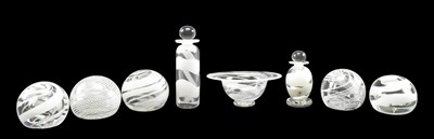Lot 257 - CHARLIE MEAKER - COLLECTION OF EIGHT PAPERWEIGHTS & PERFUME BOTTLES