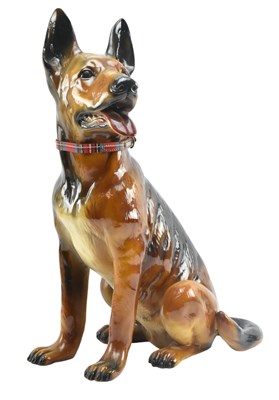 Lot 149 - LARGE 20TH CENTURY SCULPTURE OF A GERMAN SHEPHERD