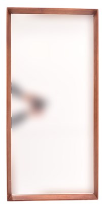 Lot 624 - RETRO 20TH CENTURY TEAK FRAMED HANGING MIRROR