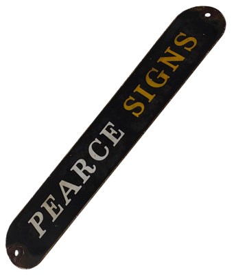 Lot 37 - 20TH CENTURY ENAMEL SHOP SIGN FOR 'PEARCE SIGNS'