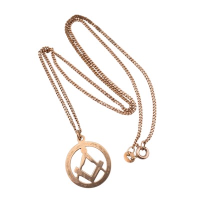 Lot 424 - HALLMARKED 9CT GOLD PENDANT & NECKLACE CHAIN