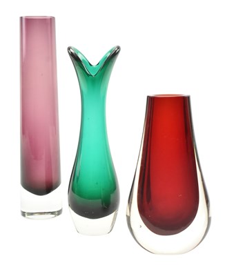 Lot 238 - WHITEFRIARS & OTHERS - SELECTION OF STUDIO ART GLASS VASES