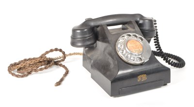 Lot 228 - SIEMENS BROTHERS LONDON 1930S BAKELITE ROTARY TELEPHONE