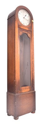 Lot 472 - 20TH CENTURY ART DECO OAK-CASE GRANDFATHER CLOCK
