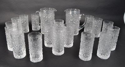 Lot 29 - WHITEFRIARS KNOBBLY PATTERN LEMONADE SET WITH 8 TUMBLERS - TWO SETS