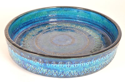 Lot 26 - ALDO LONDI FOR BITOSSI, RIMINI BLUE ITALIAN POTTERY BOWL 1960s