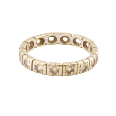 Lot 408 - HALLMARKED 9CT GOLD ETERNITY BAND RING