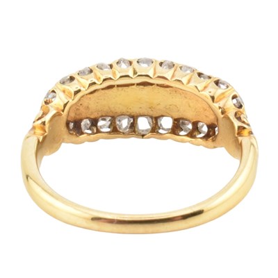 Lot 8 - VICTORIAN 18CT GOLD DIAMOND & TURQUOISE RING