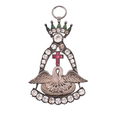 Lot 12 - 19TH CENTURY MASONIC ROSE CROIX JEWEL PENDANT