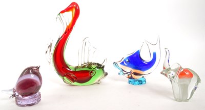 Lot 197 - THREE VINTAGE MURANO GLASS ANIMAL FIGURES