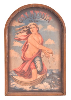 Lot 549 - GALATEA - MID CENTURY HAND PAINTED SHOP PUB SIGN