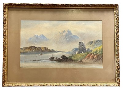 Lot 447 - E. L. HERRING - 19TH CENTURY VICTORIAN WATERCOLOUR LANDSCAPE PAINTING