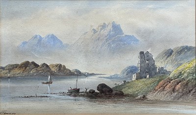 Lot 447 - E. L. HERRING - 19TH CENTURY VICTORIAN WATERCOLOUR LANDSCAPE PAINTING