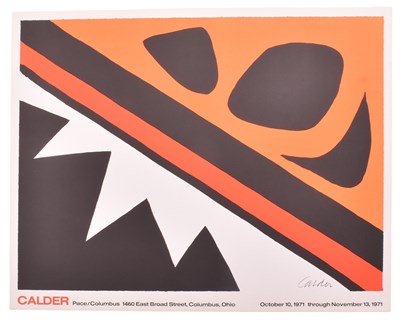 Lot 398 - AFTER ALEXANDER CALDER - LA GRENOUILLE ET LA SCIE - EXHIBITION POSTER