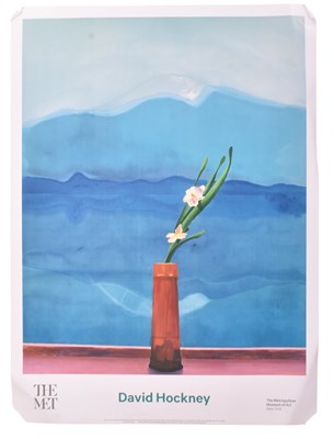 Lot 492 - DAVID HOCKNEY - MOUNT FUJI & FLOWERS - THE MET 2016 POSTER