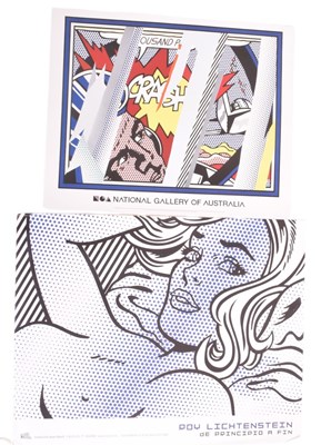 Lot 129 - AFTER ROY LICHTENSTEIN - SEDUCTIVE GIRL - TWO OFFICIAL EXHIBITION LITHOGRAPH POSTERS