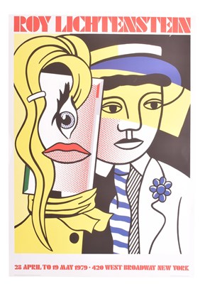 Lot 168 - AFTER ROY LICHTENSTEIN (1923-1997) - STEPPING OUT - VINTAGE LITHOGRAPH POSTER PRINT