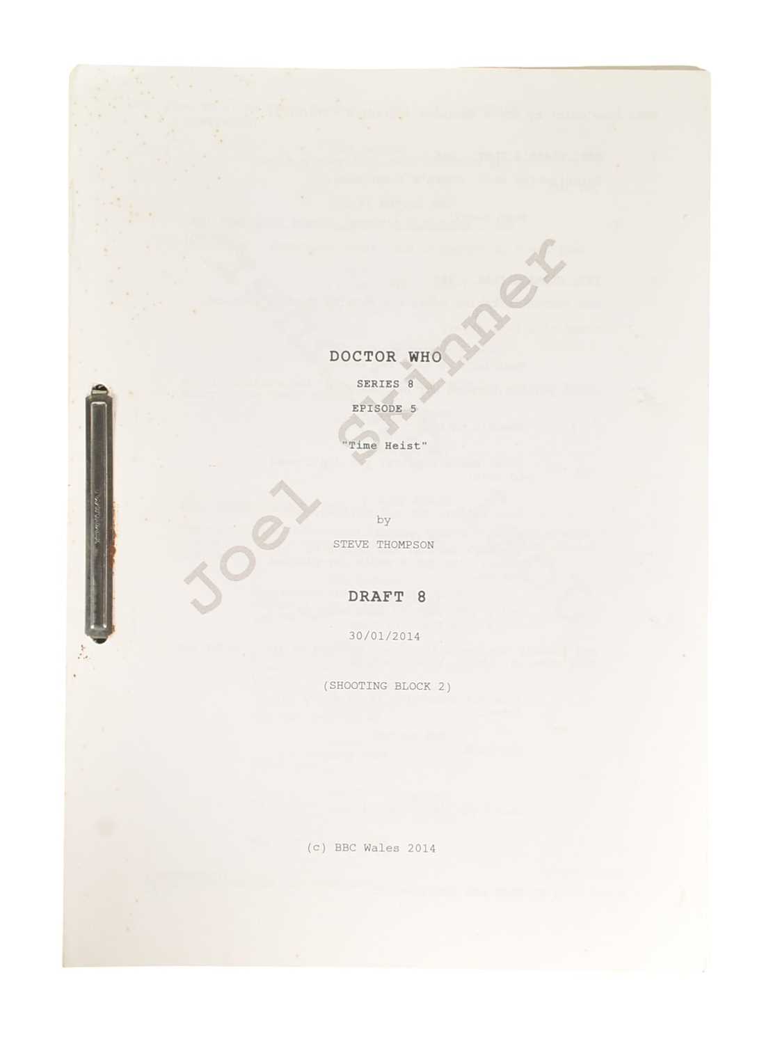 Lot 103 - DOCTOR WHO - TIME HEIST (2014) - ORIGINAL PRODUCTION SCRIPT