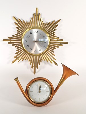 Lot 240 - TWO VINTAGE 20TH CENTURY WALL CLOCKS INC WESTCLOX & QUARTZ
