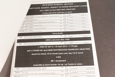 Lot 175 - DOCTOR WHO - THE DAY OF THE DOCTOR (2013) - ORIGINAL PRODUCTION ITEMS