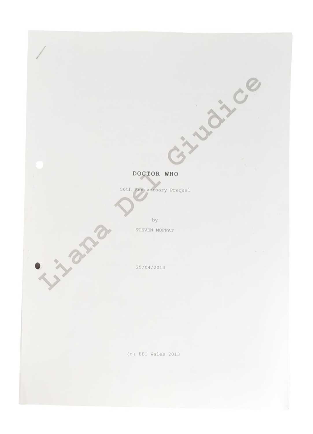 Lot 168 - DOCTOR WHO - THE NIGHT OF THE DOCTOR (2013) - ORIGINAL PRODUCTION SCRIPT