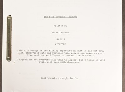 Lot 192 - DOCTOR WHO - THE FIVE(ISH) DOCTORS REBOOT (2013) - ORIGINAL PRODUCTION ITEMS