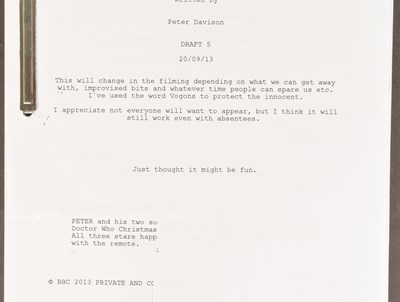 Lot 192 - DOCTOR WHO - THE FIVE(ISH) DOCTORS REBOOT (2013) - ORIGINAL PRODUCTION ITEMS