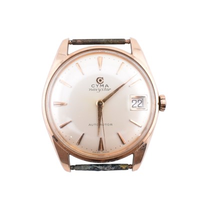 Lot 312 - SWISS CYMA NAVYSTAR GOLD PLATED AUTOROTOR WRISTWATCH